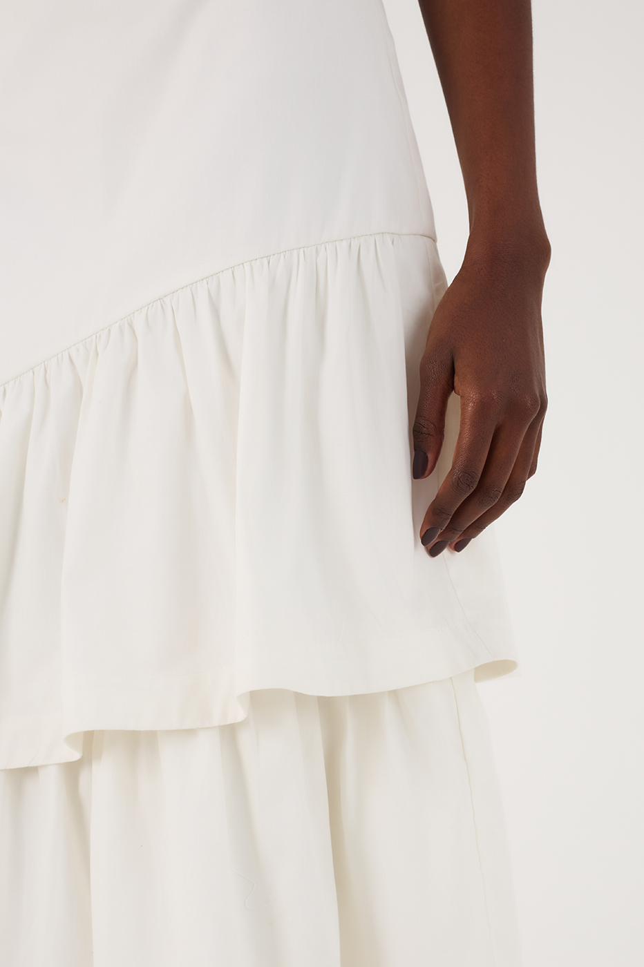RUFFLED COTTON DRESS