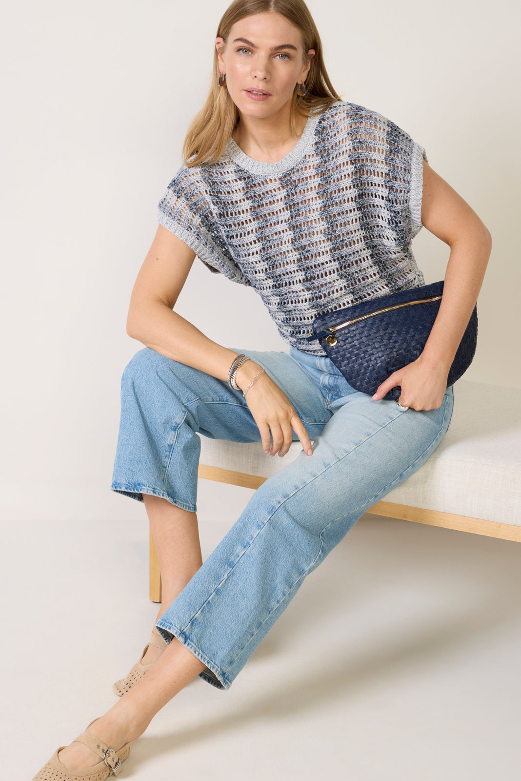 Ballast Crochet Stripe Top