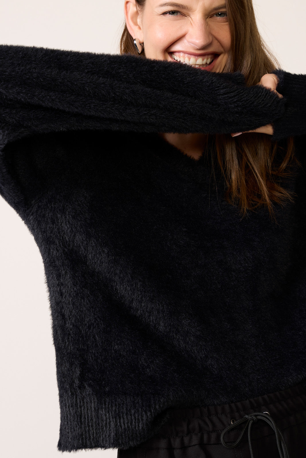 Piper V-neck Eyelash Sweater