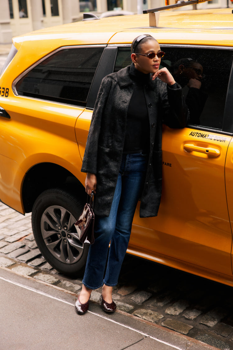 Black Cashmere Silk Tinley Turtleneck