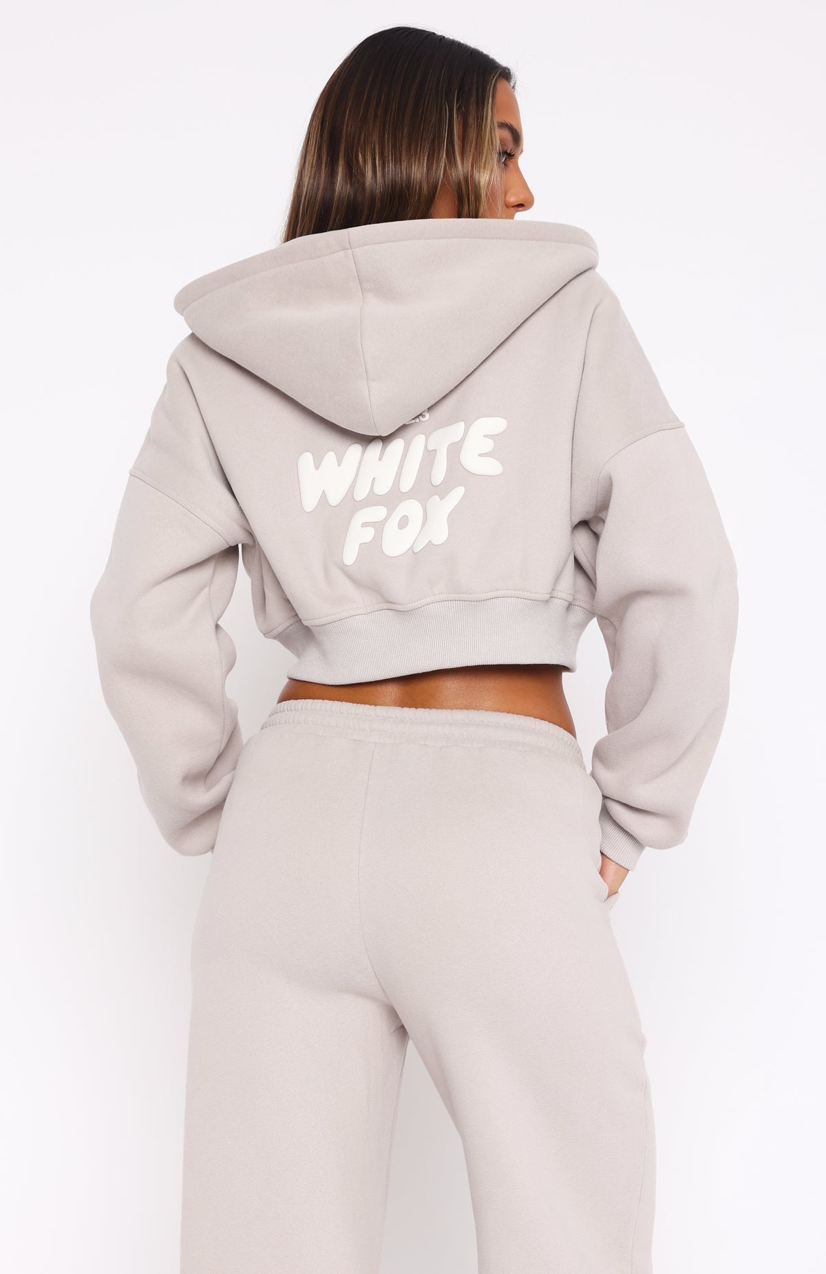 Offstage Cropped Zip Hoodie Moon