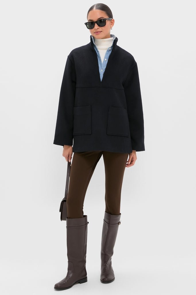 Navy Wool Joan Coat
