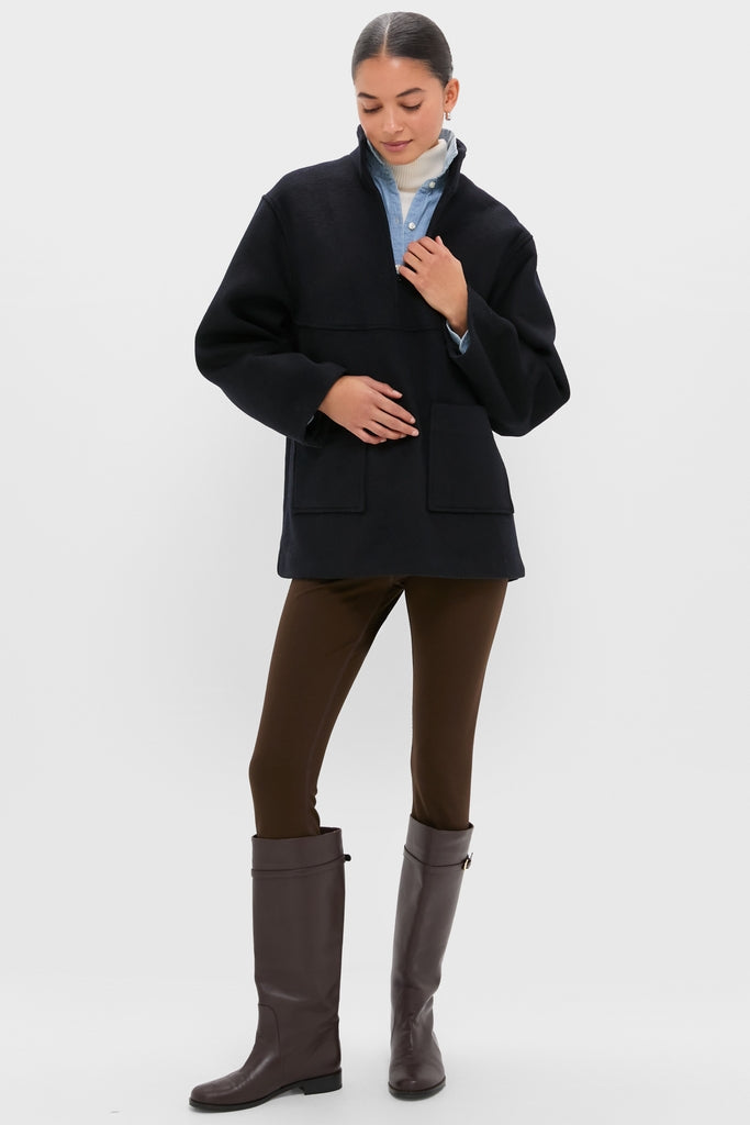 Navy Wool Joan Coat