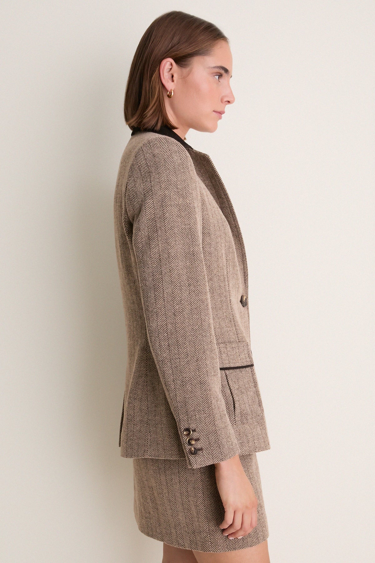Chestnut Herringbone Cawley Blazer