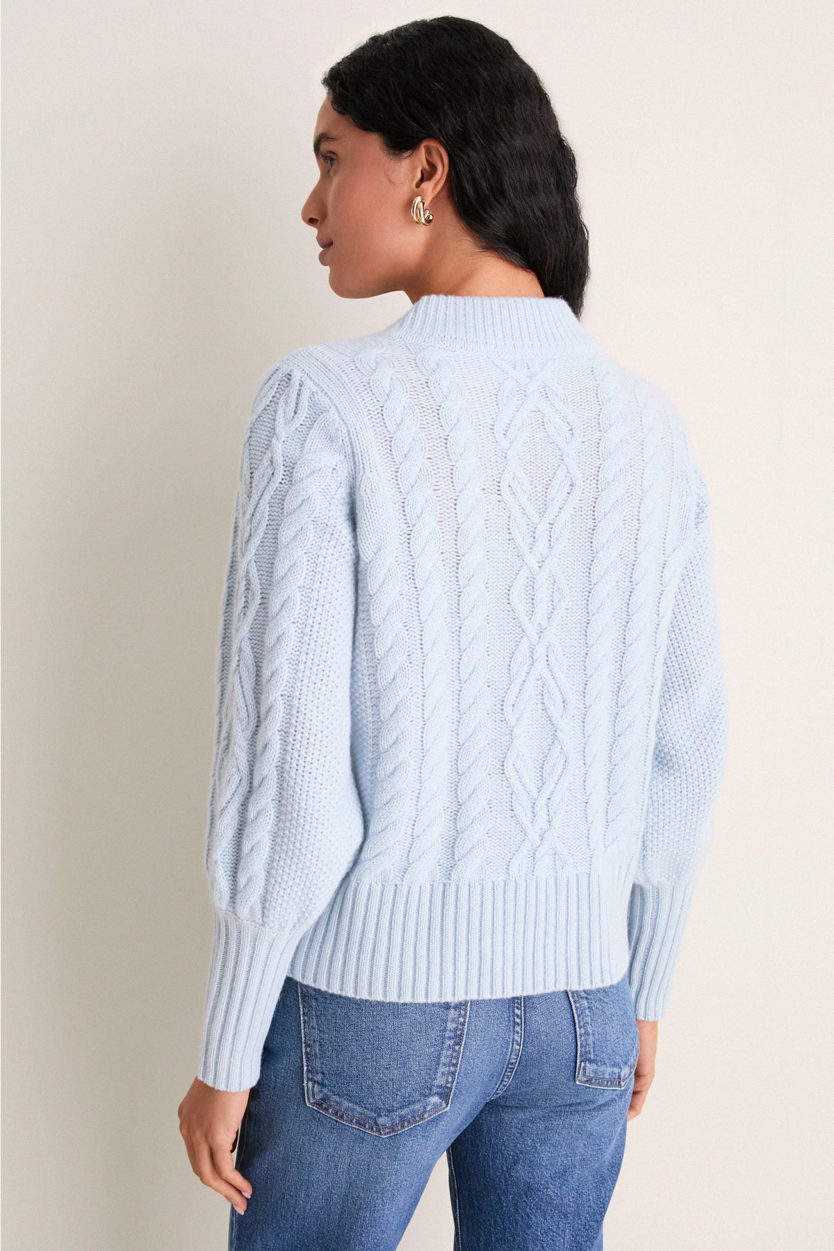 Light Blue Cashmere Colette Cardigan