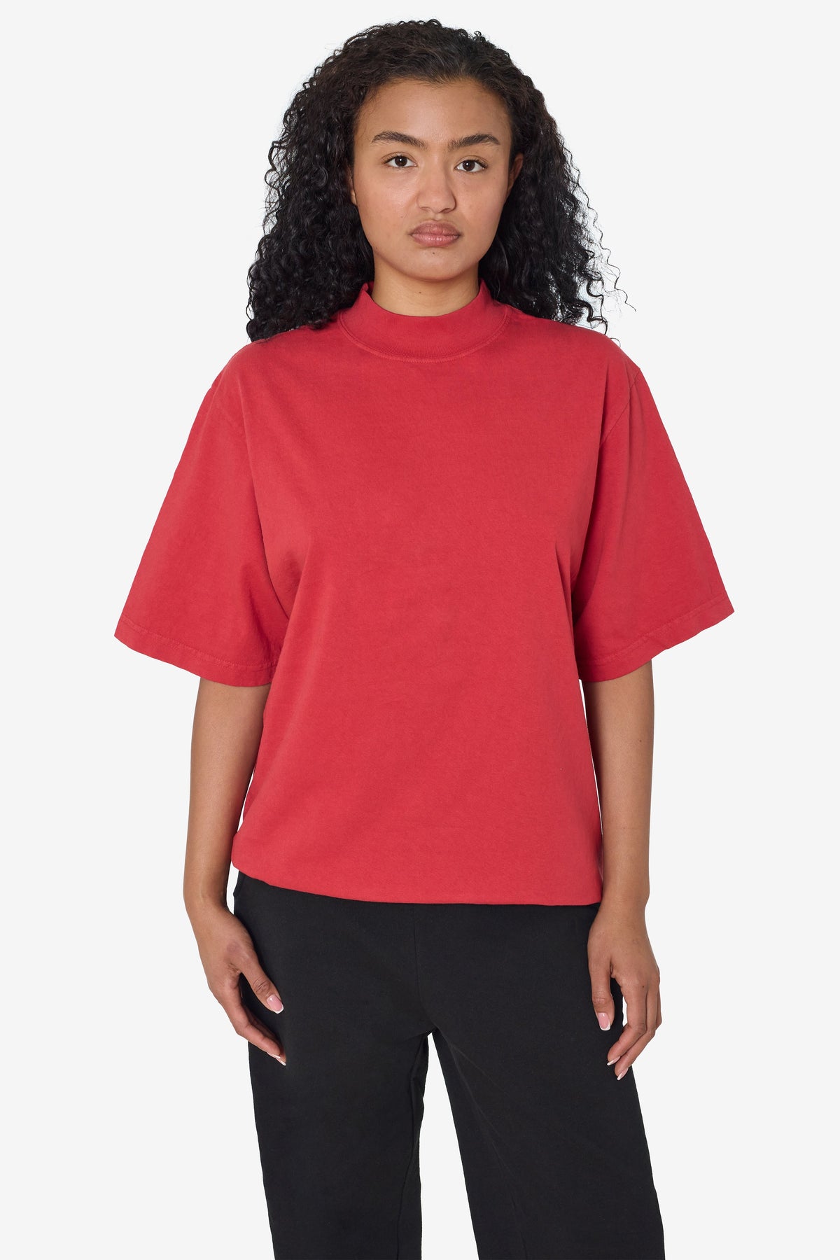 1825GD Unisex - Oversized Short Sleeve High Mockneck T-shirt