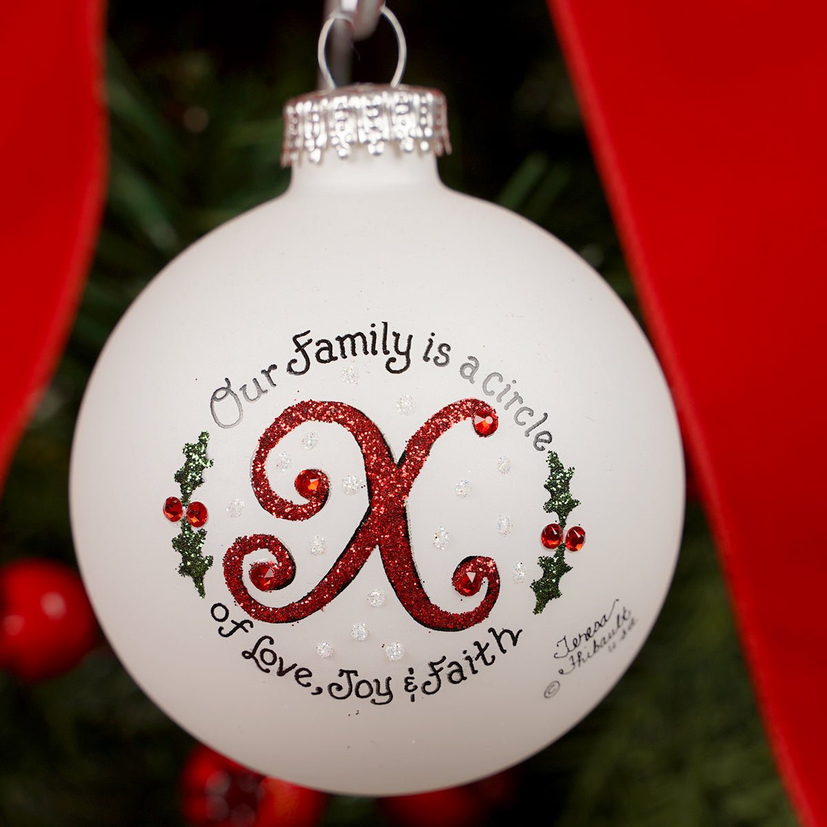 Family is a Circle X Christmas Ornament