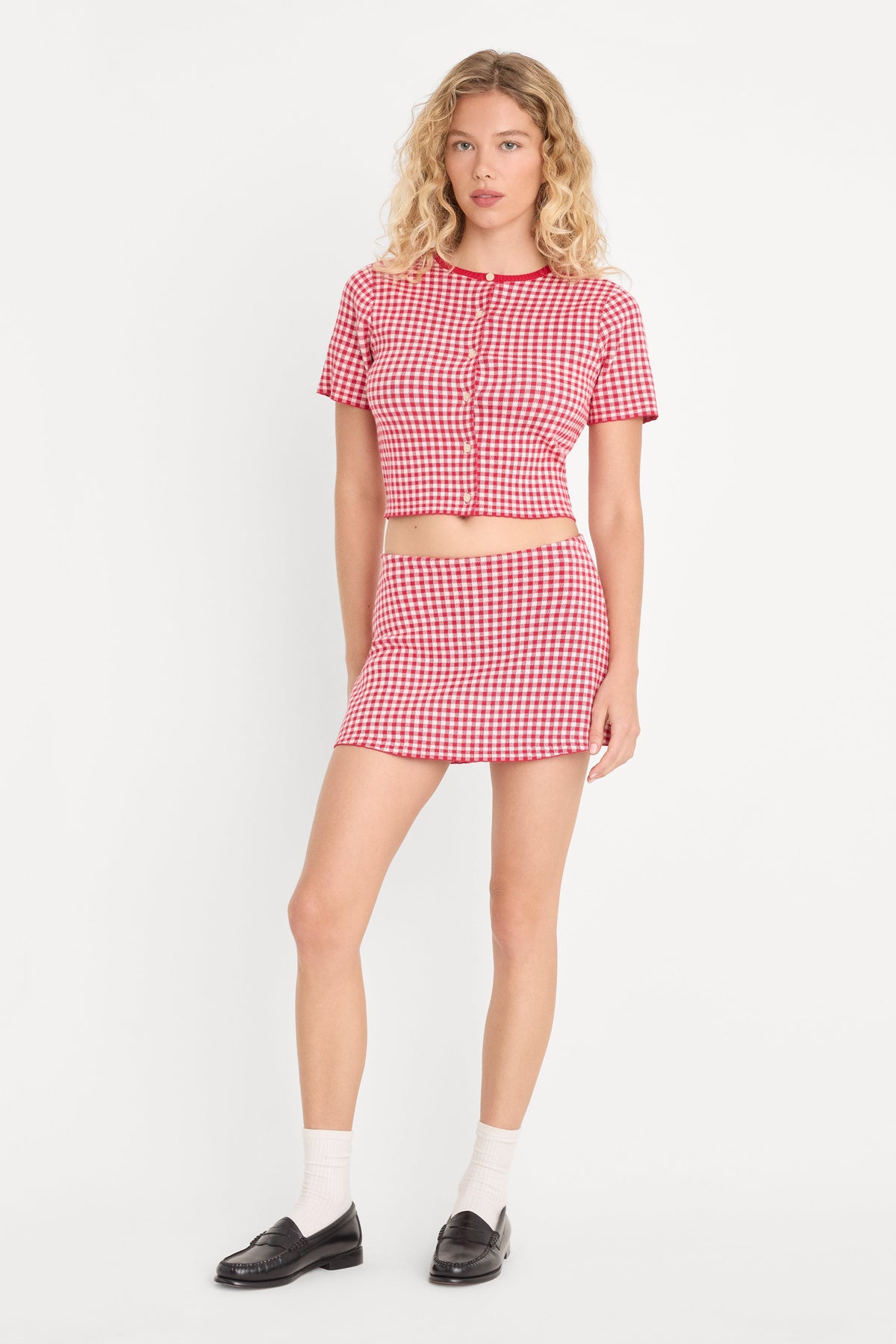 THE KEEPSAKE CARDIGAN | CHERRY GINGHAM