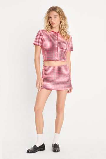 THE KEEPSAKE SKORT | CHERRY GINGHAM