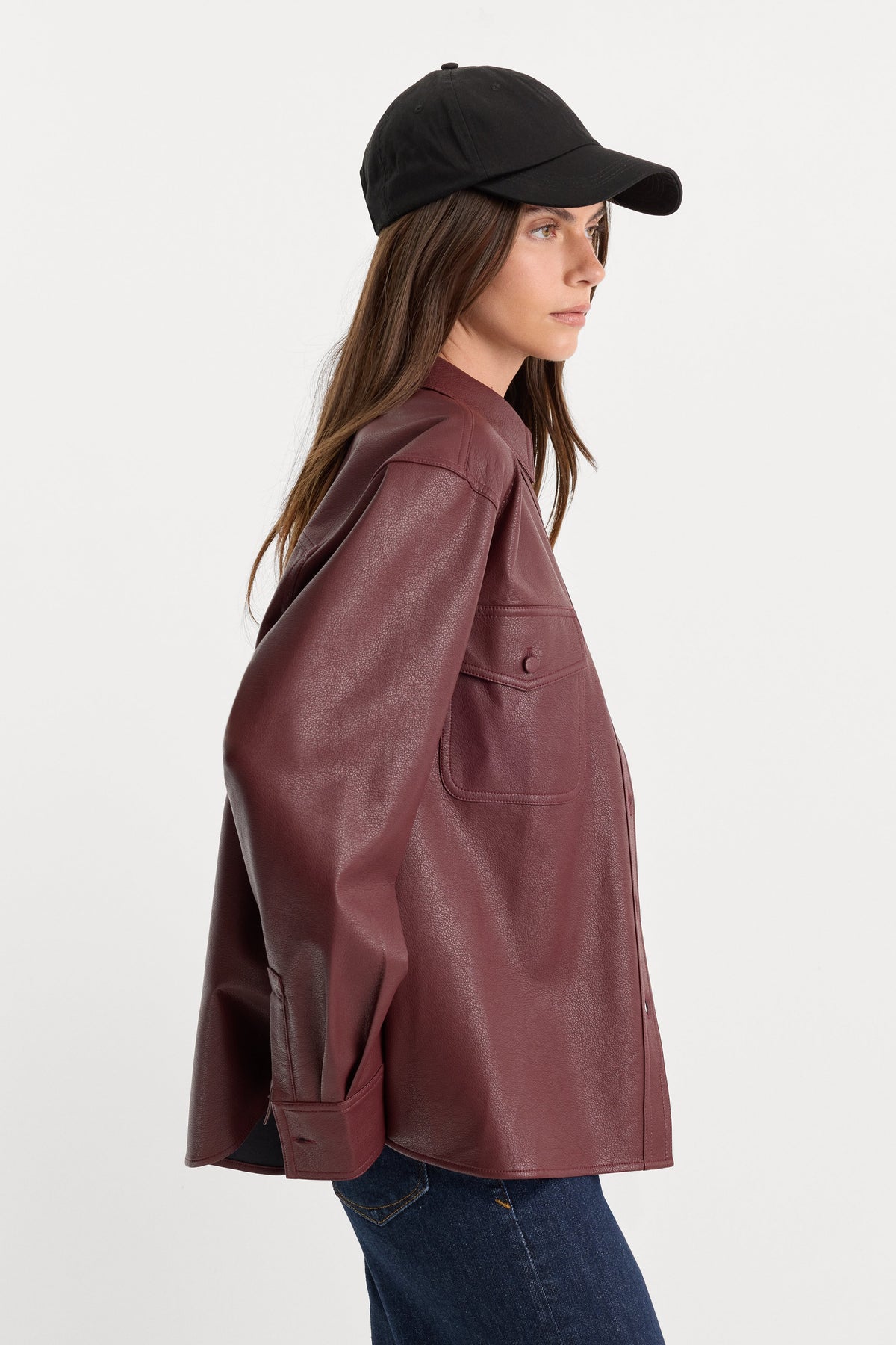 THE BETTER THAN LEATHER CLASSIC SHIRT | BERRY NOIR