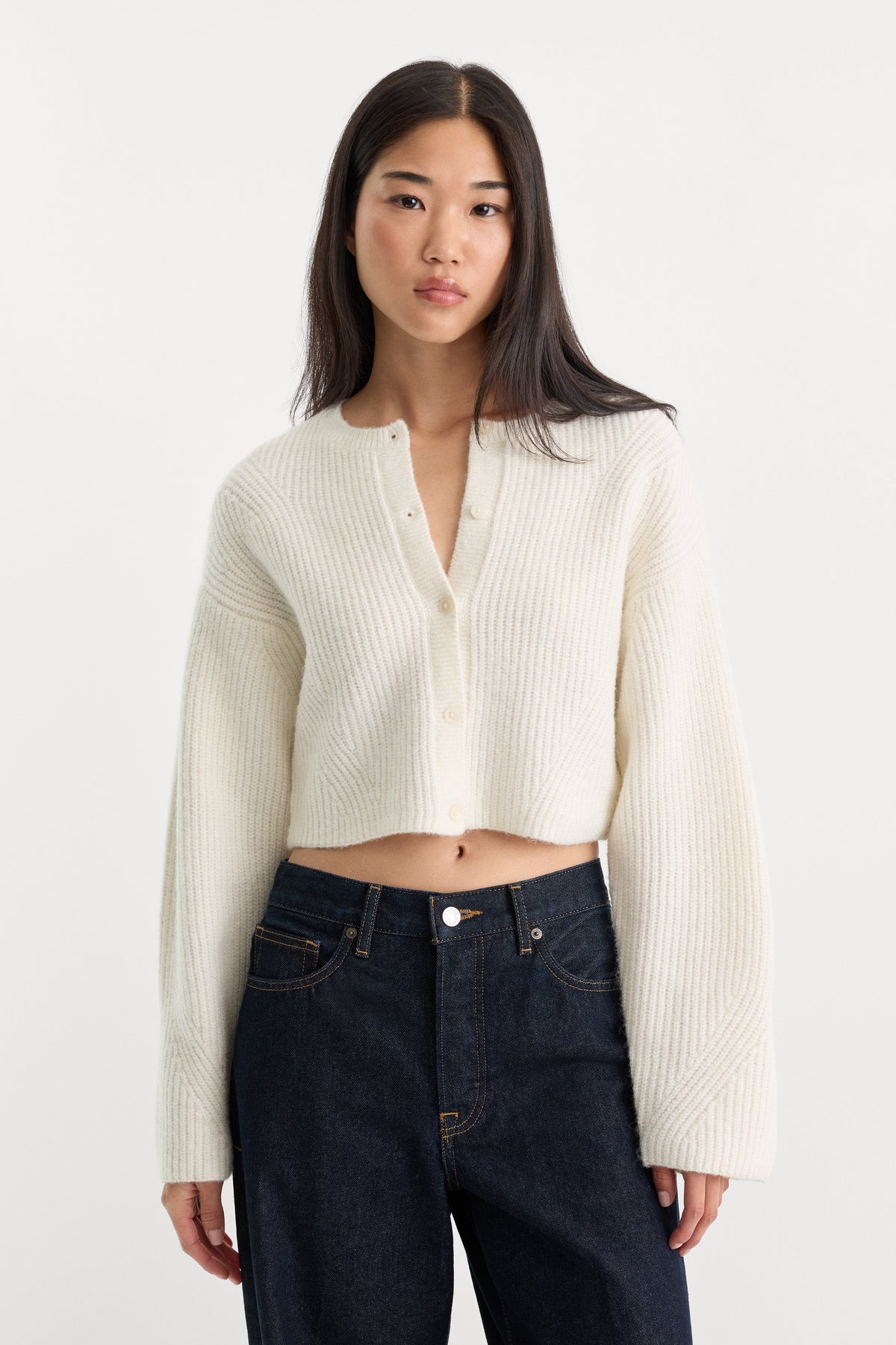 THE CHUNKY KNIT CARDIGAN | CHALK