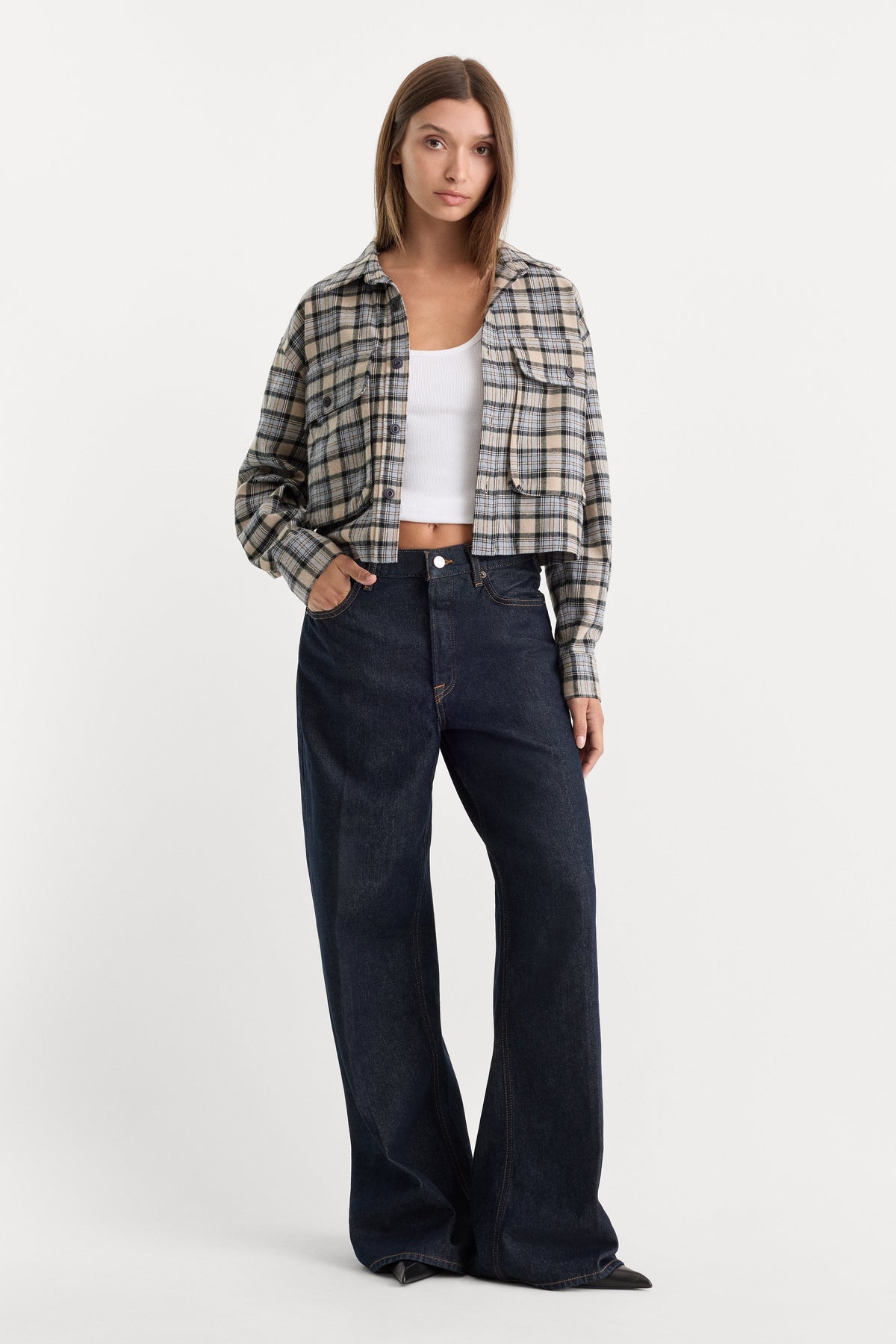 THE PATCH POCKET SHIRT | TAN PLAID