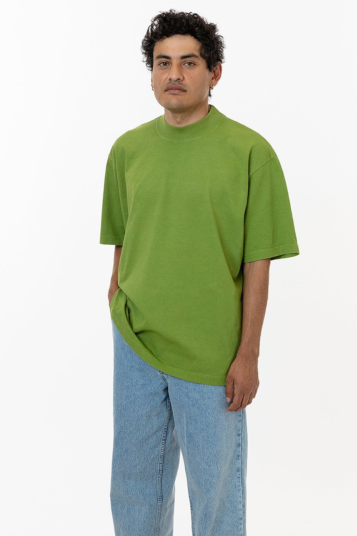 1825GD Unisex - Oversized Short Sleeve High Mockneck T-shirt