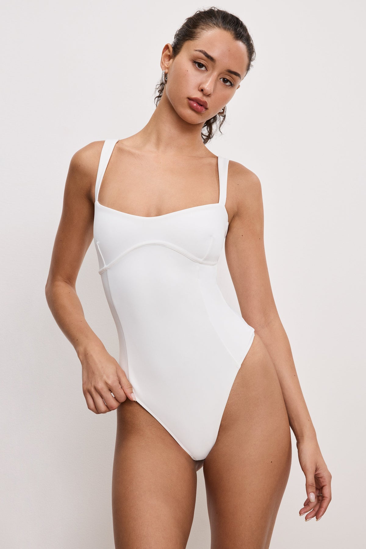 SWEETHEART SCULPTING TANK BODYSUIT | WHITE001