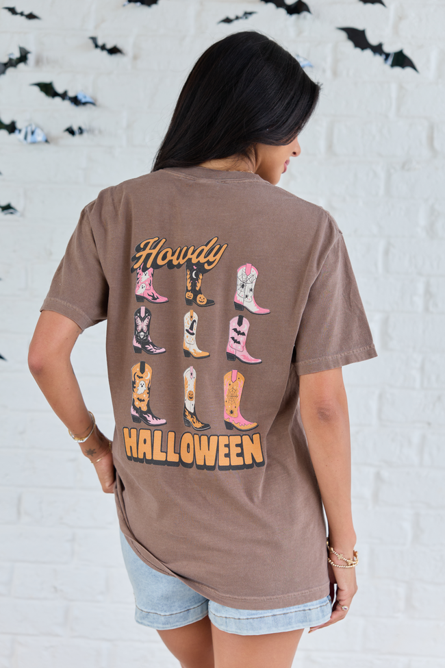 Howdy Halloween Brown Comfort Colors Graphic Tee