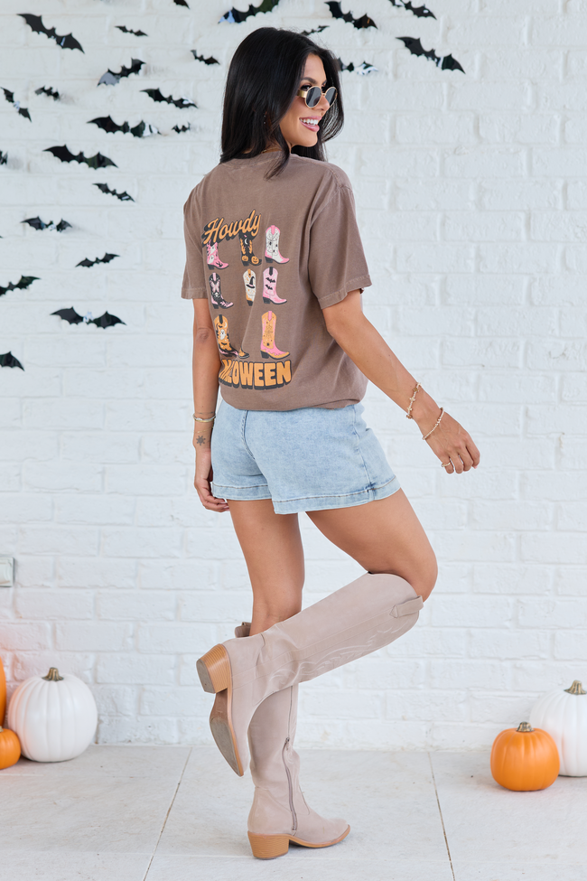 Howdy Halloween Brown Comfort Colors Graphic Tee
