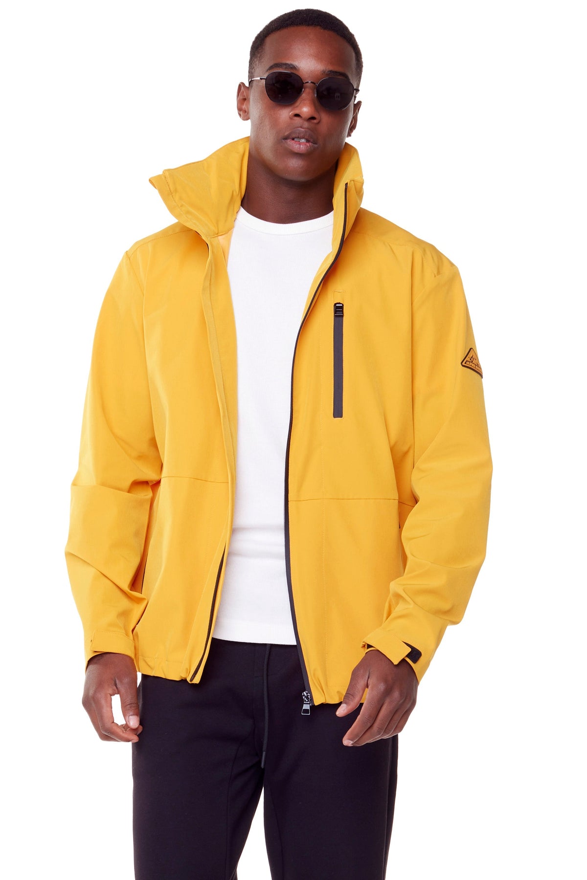 CARMACKS | MEN'S (RECYCLED) MIDWEIGHT RAIN SHELL JACKET, MUSTARD
