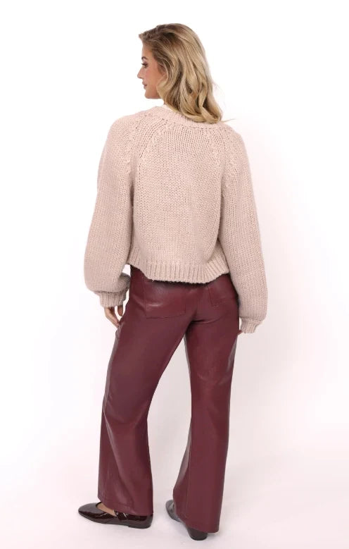 NIGHT VISION FAUX LEATHER PANTS