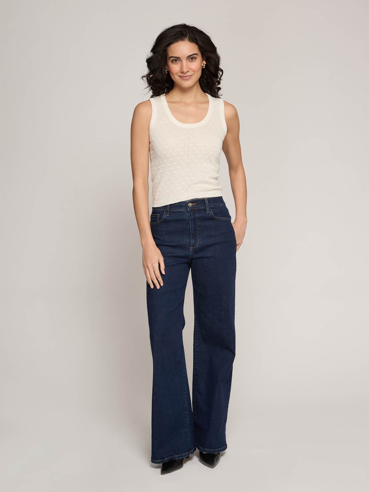 Sheer Dot Tank in Muslin