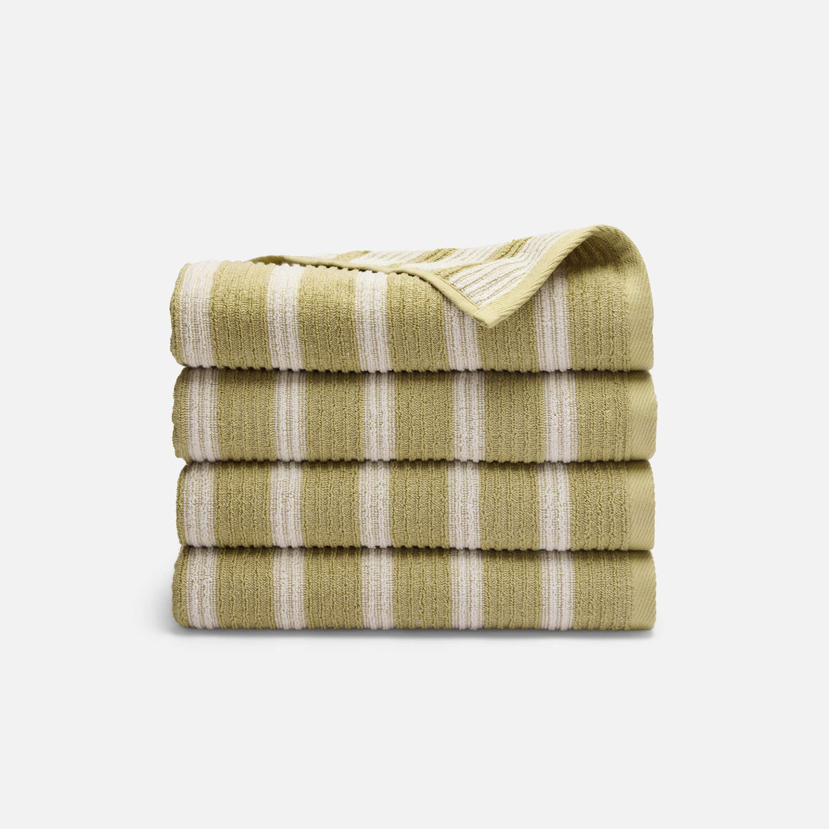 Ribbed Cotton TENCEL™ Set of 4 Bath Towel Bundle