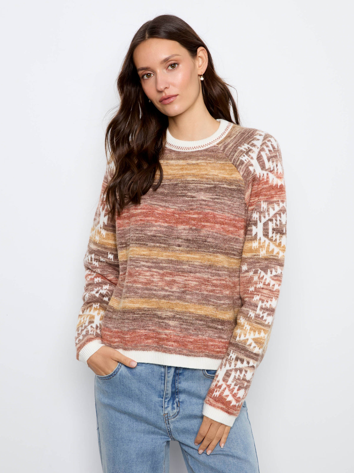 Reversible Raglan Sweater - Aztec