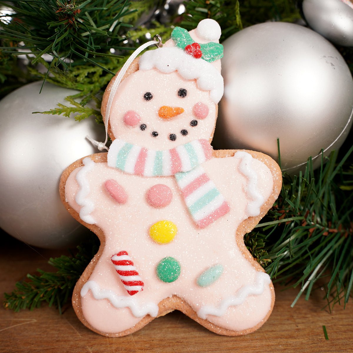 Pink Gingerbread Man Ornament