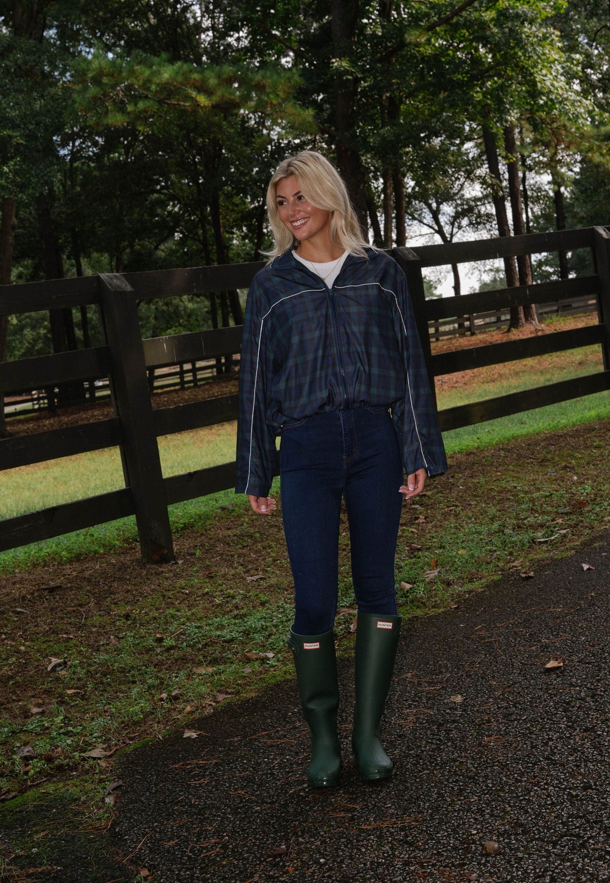 Millie Plaid Zip Up Jacket