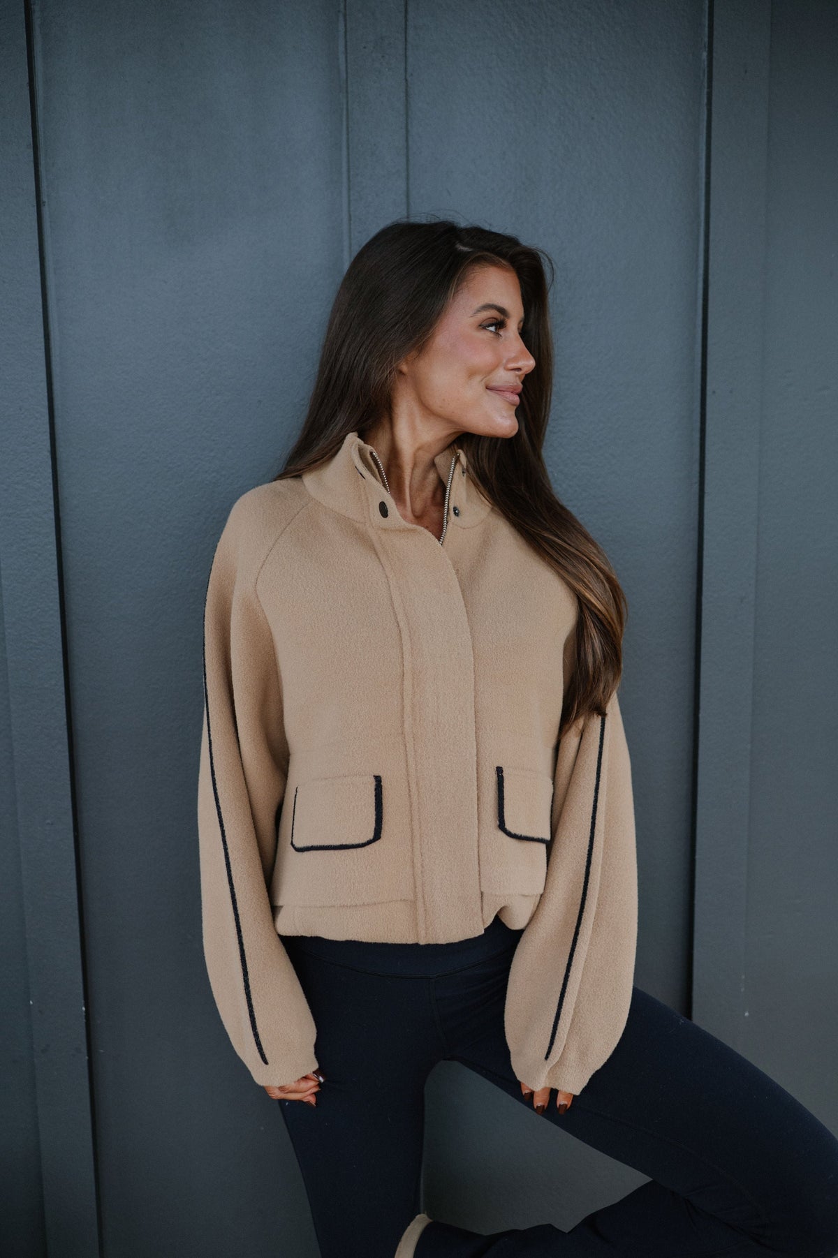 Noah Sweater Jacket-Mocha