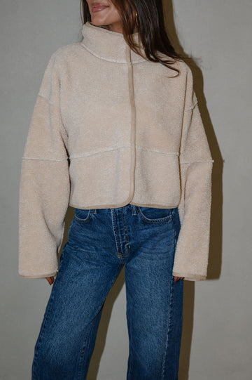 Alpine Bomber Jacket-Beige