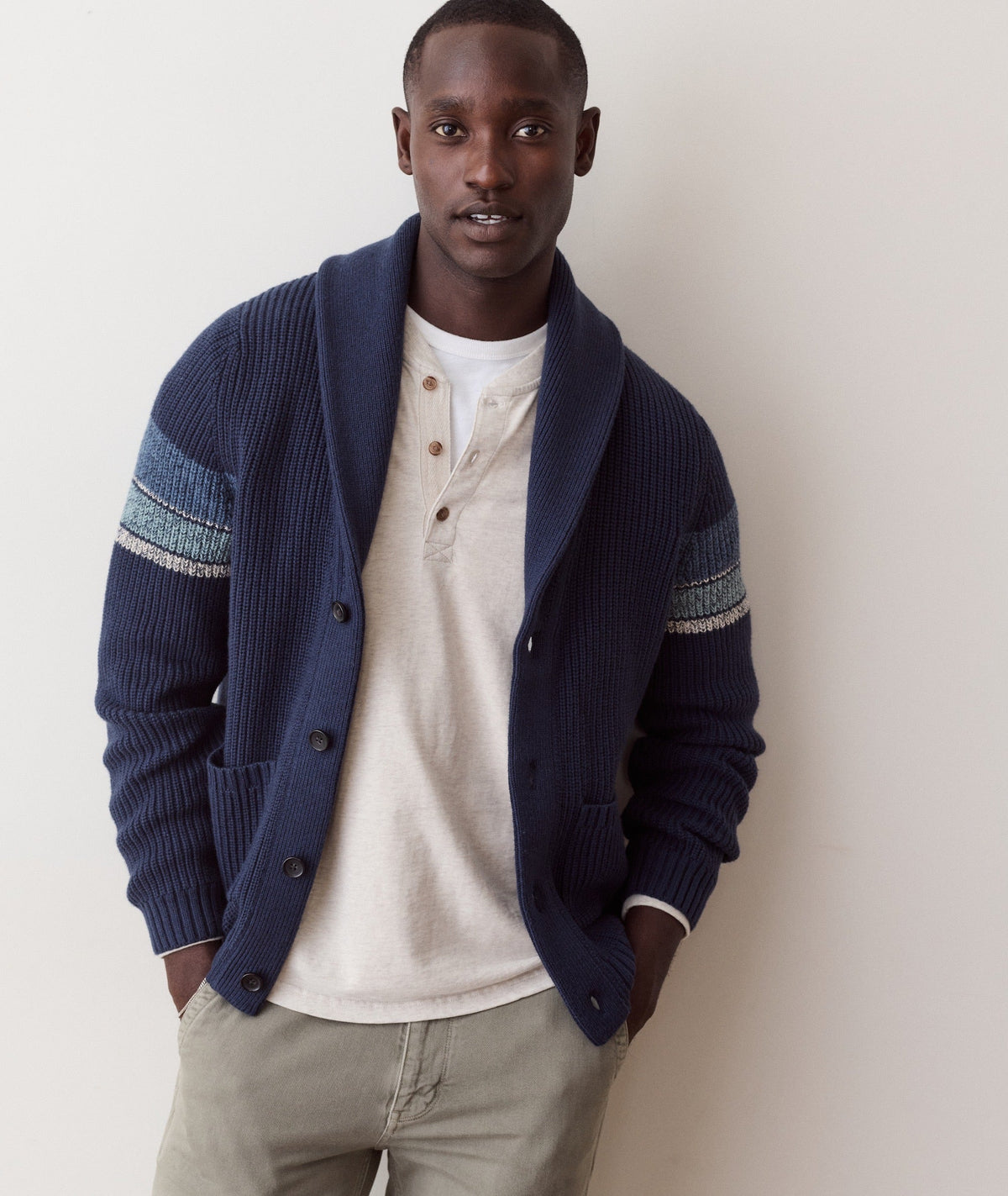 Varsity Shawl Cardigan