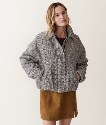 Chelsey Herringbone Bomber