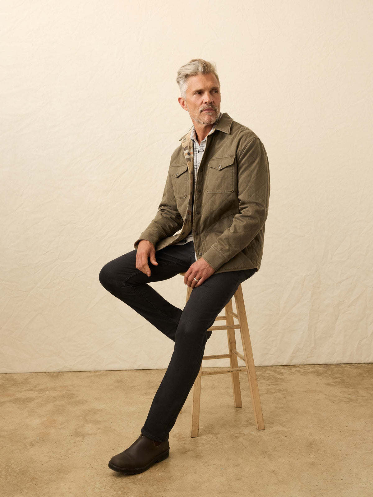 Doug Good Feather Reversible Bondi Jacket - Prairie Olive