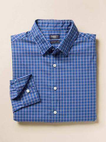 The Movement Shirt - Navy Feather Gingham