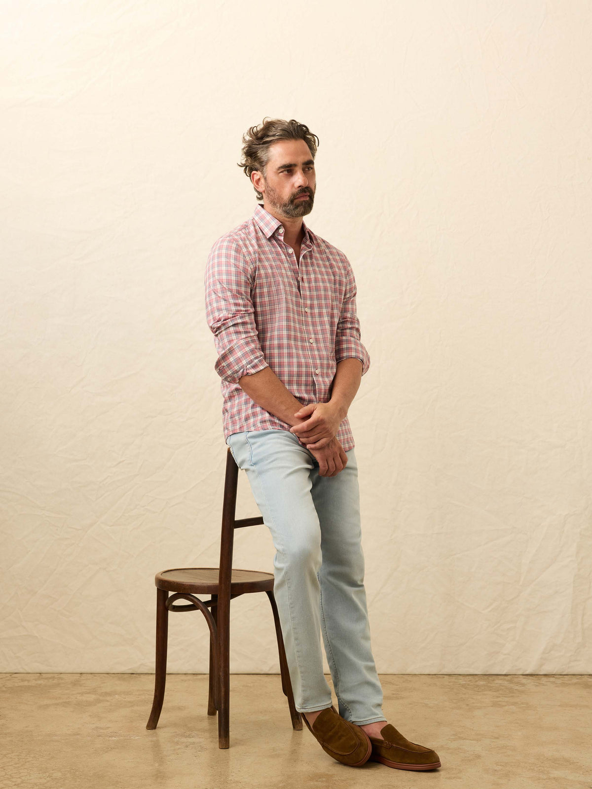The Movement Shirt - Red Charcoal Plaid