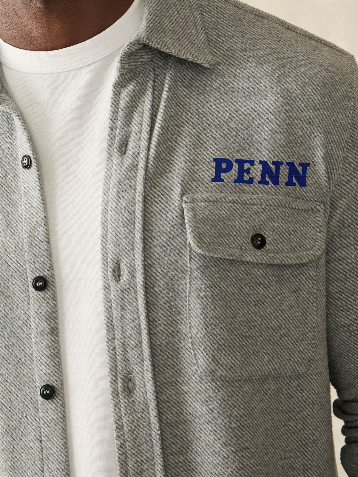 University of Pennsylvania Legend Sweater Shirt - Fossil Grey Twill