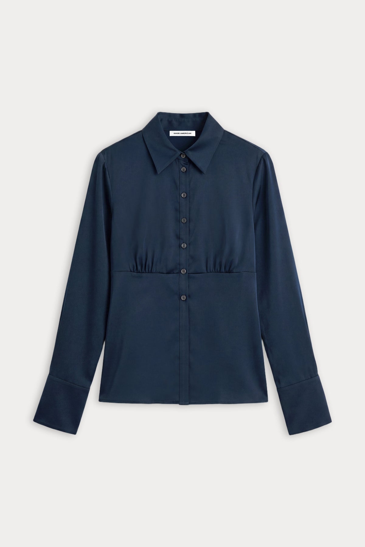 THE SATIN FEMME SHIRT | NEW NAVY002