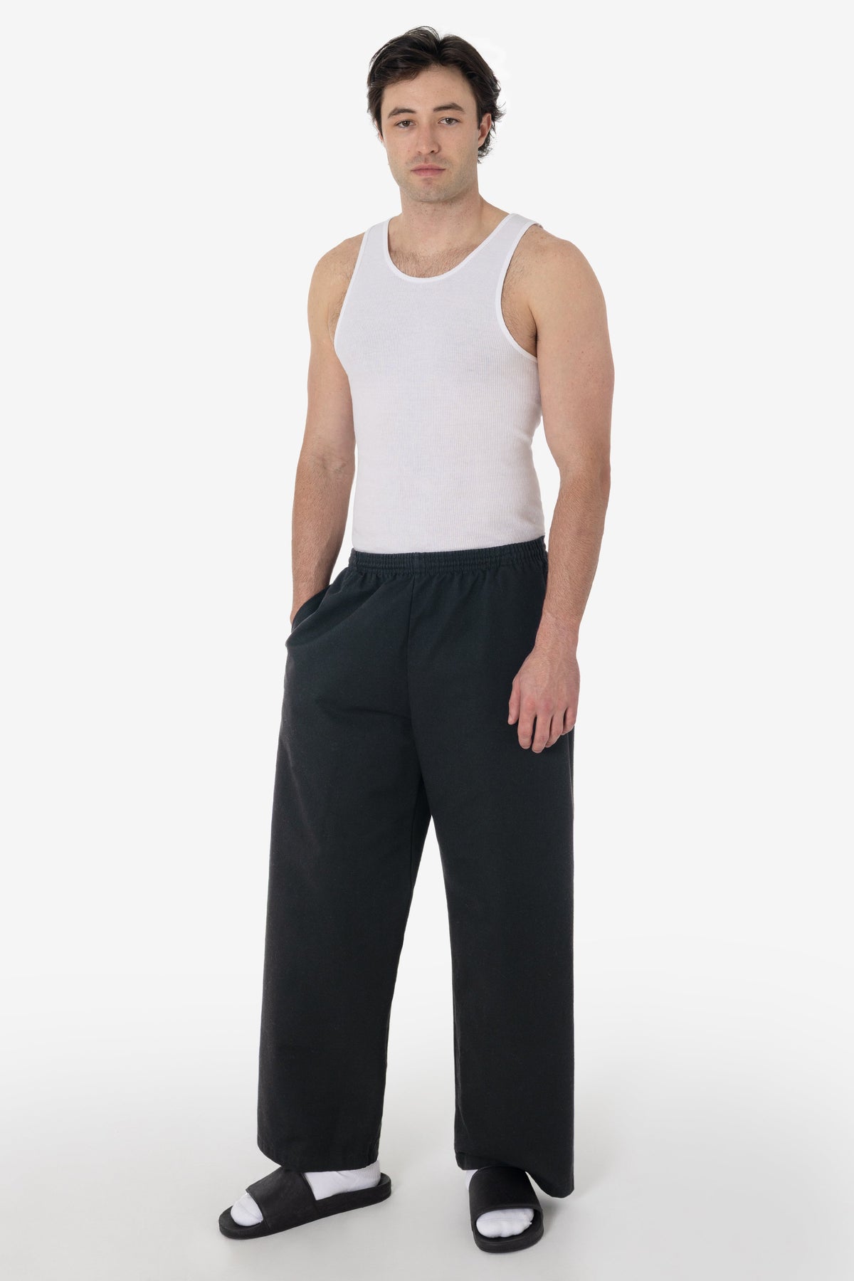 HF05 - Heavy Fleece Wide Leg Sweatpants (Piece Dye)