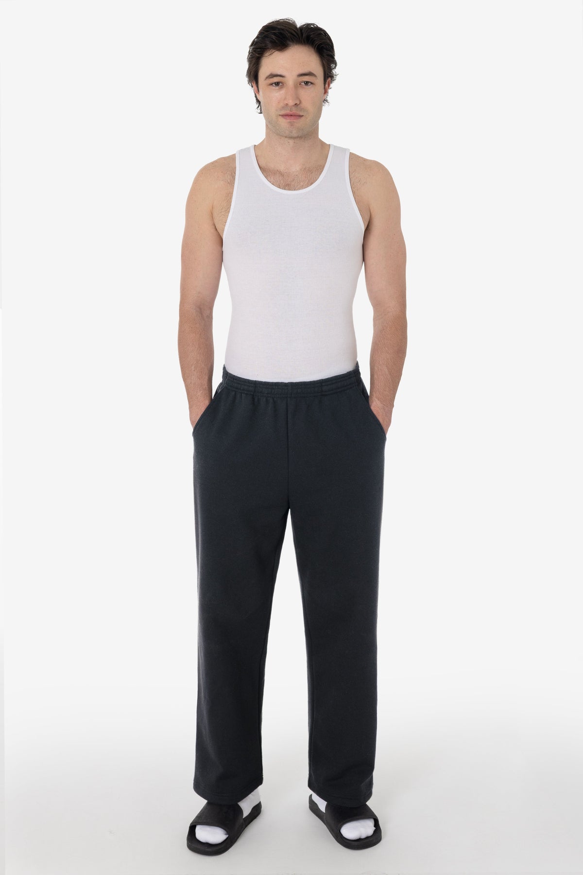 HF05 - Heavy Fleece Wide Leg Sweatpants (Piece Dye)