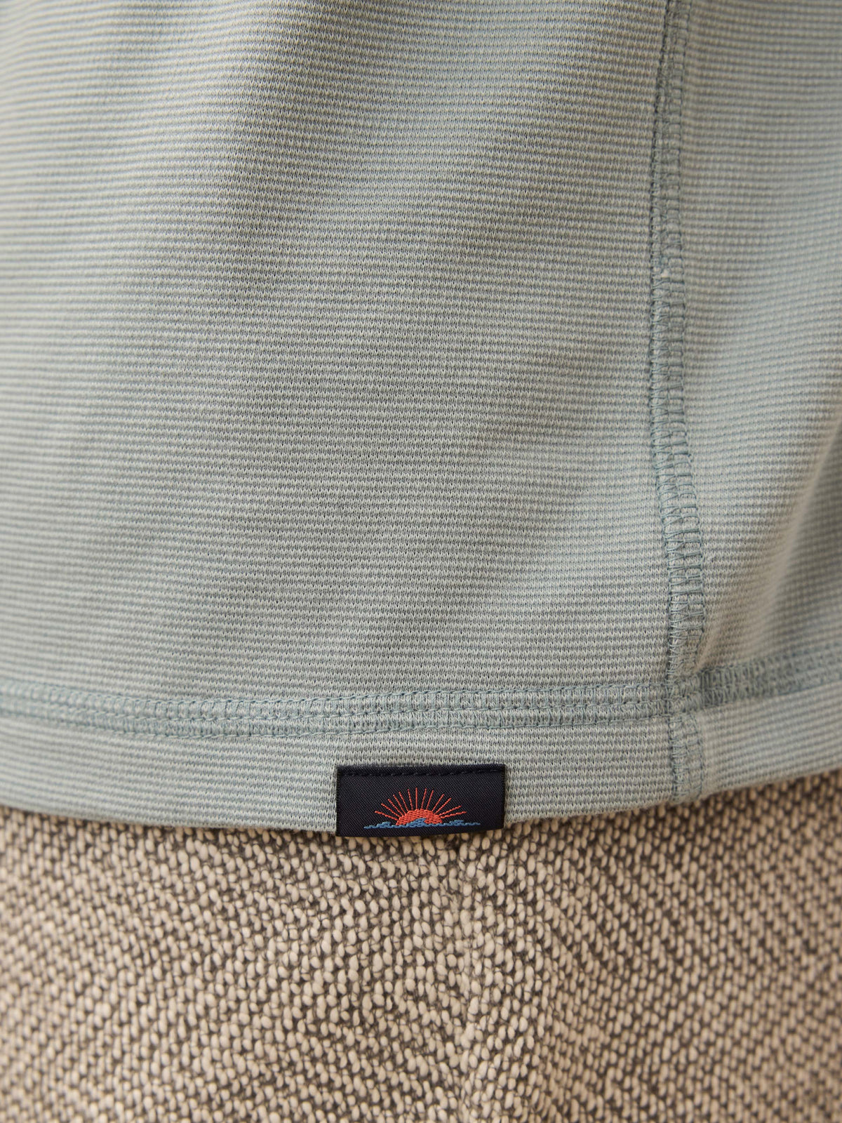 Long-Sleeve Waffle Henley - Alaskan Blue