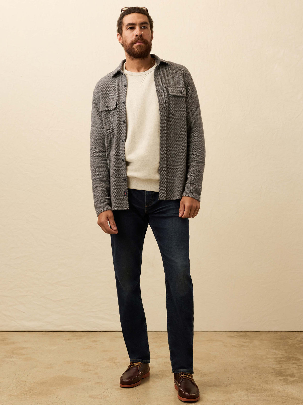 Legend Sweater Shirt - Alpine Grey Herringbone