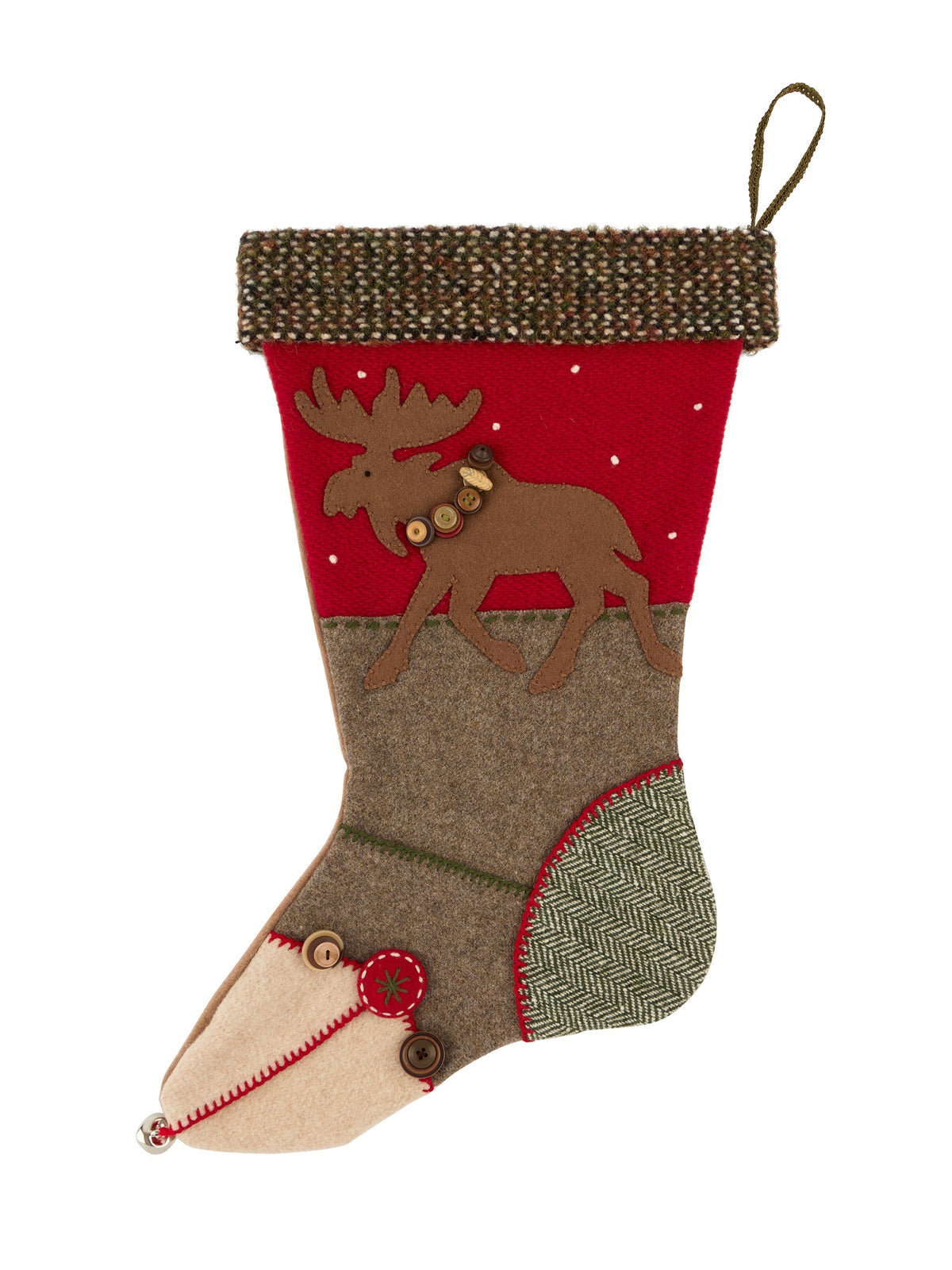 Heirloom Moose Wool Stocking