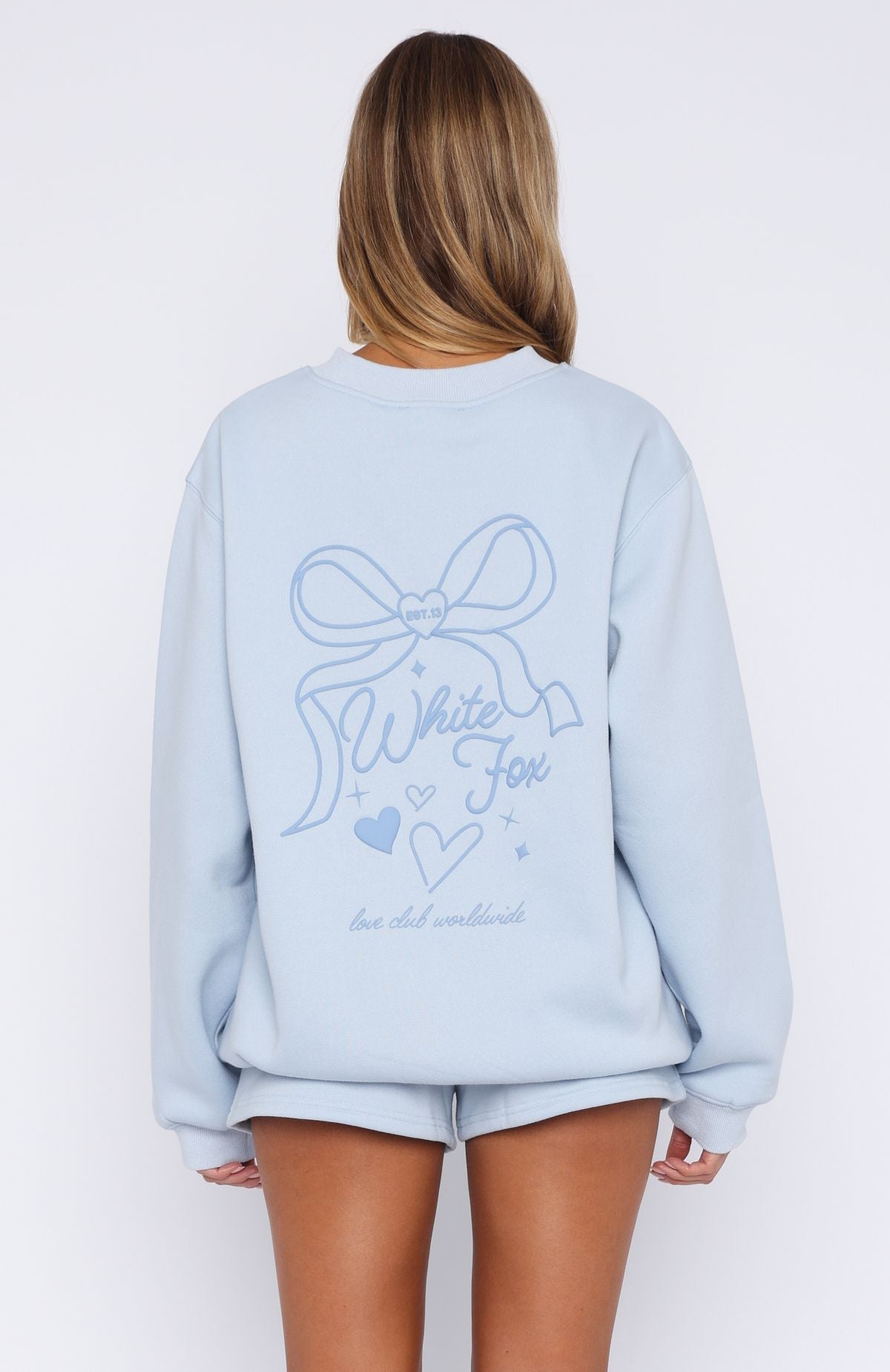 Love You Forever Oversized Sweater Baby Blue