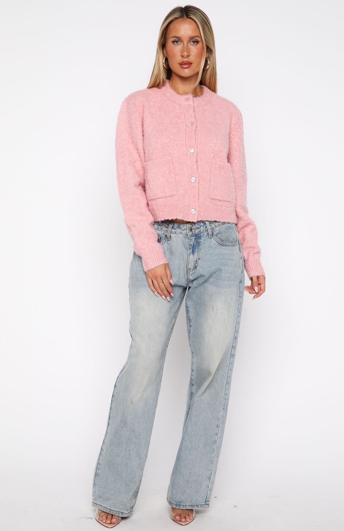 Layer Of Love Knit Cardigan Dusty Pink