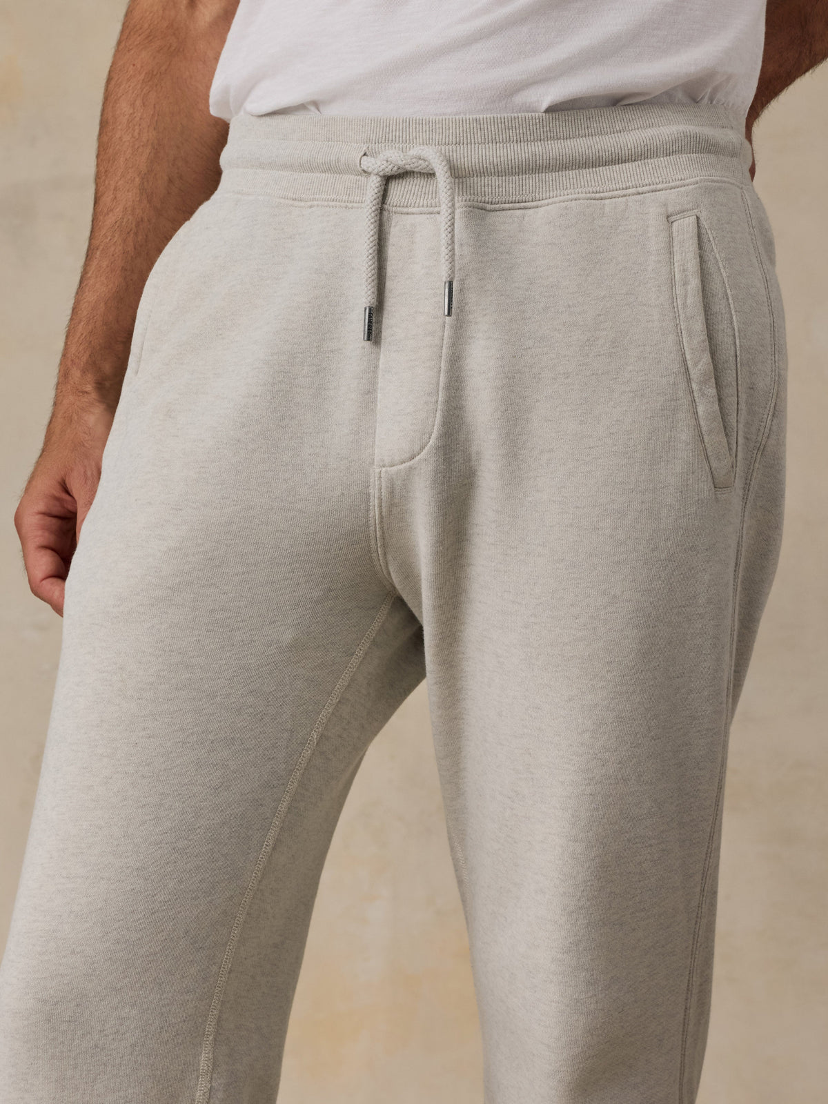 High Standard Fleece Sweatpant - Antique Ivory Heather