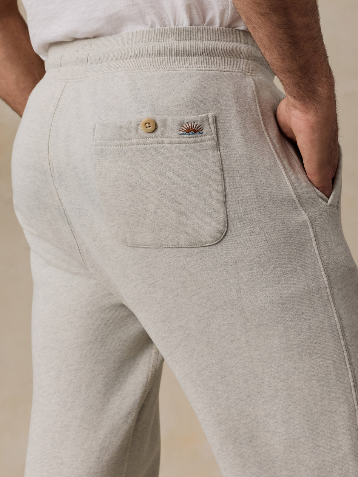 High Standard Fleece Sweatpant - Antique Ivory Heather