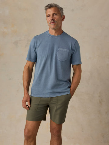 Short-Sleeve Recycled Cotton Tee - Bayside Blue