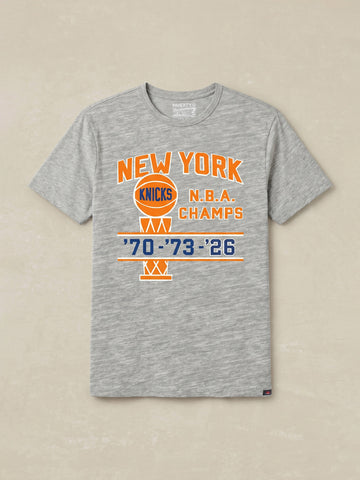 NY Knicks Sunwashed Regenerative Tee - Granite Heather