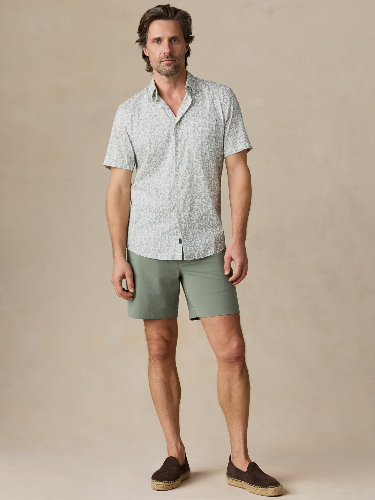 Short-Sleeve Movement Monterey Shirt - Aspen Green Leaf