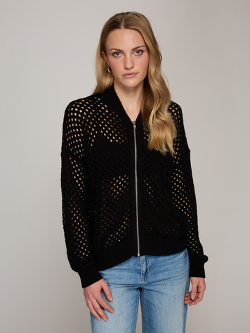 Mesh Bomber in Black