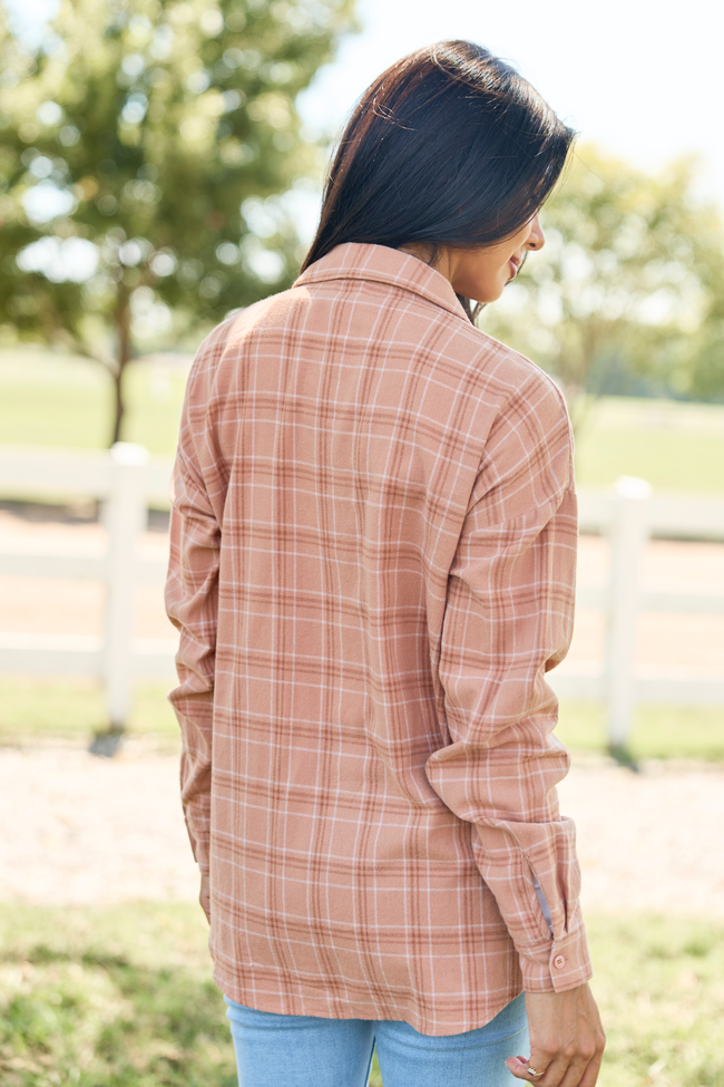 Made Me Realize Plaid Flannel Copper